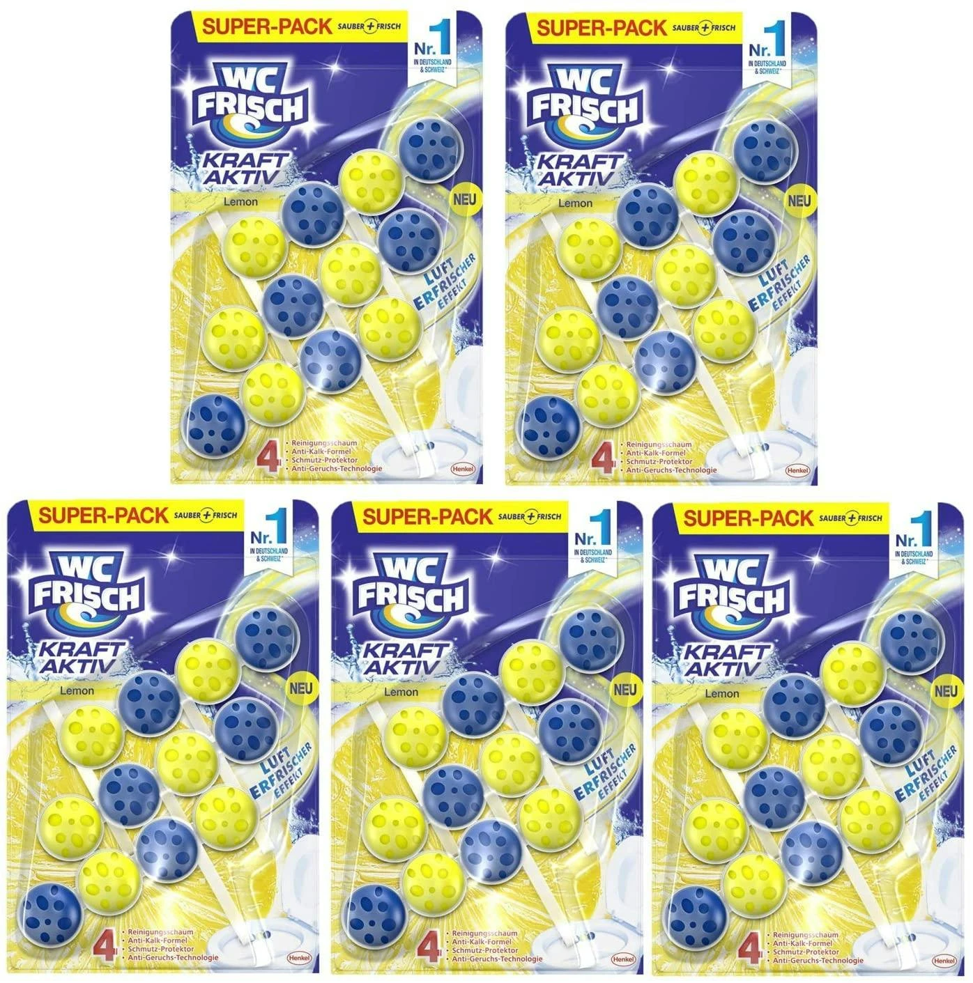 WC-Frisch Kraft Aktiv Duftspüler Lemon 150g WC-Reiniger Toilettenreiniger 3 WC-Frisch Kraft Aktiv Duftspüler Lemon 150g WC-Reiniger Toilettenreiniger – Bild 3