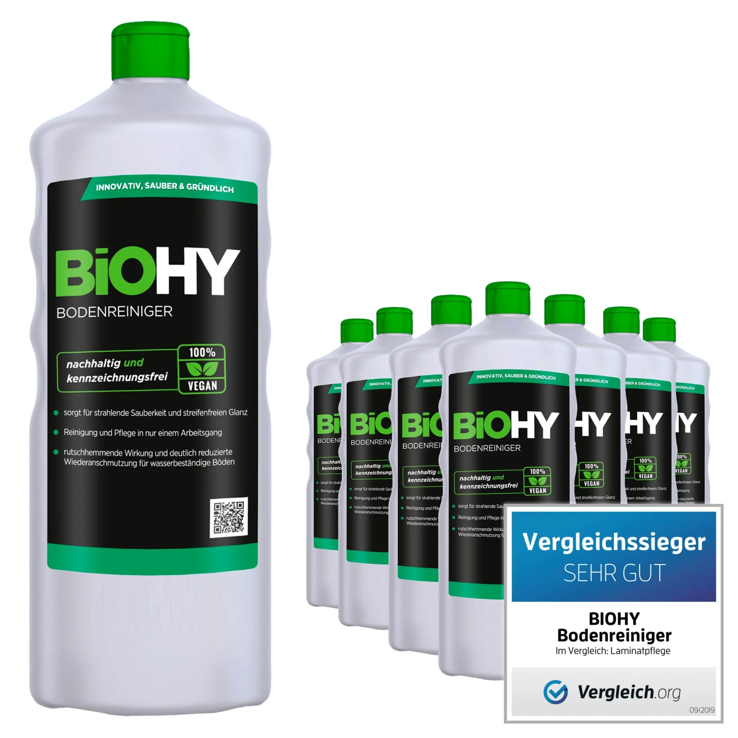 BiOHY Bodenreiniger (6x1l Flasche) | Konzentrat Für Alle Reinigungsgeräte Und Alle Hartböden | Angenehmer Geruch Und Streifenfreie Reinigung 3 BiOHY Bodenreiniger (6x1l Flasche) | Konzentrat Für Alle Reinigungsgeräte Und Alle Hartböden | Angenehmer Geruch Und Streifenfreie Reinigung – Bild 3