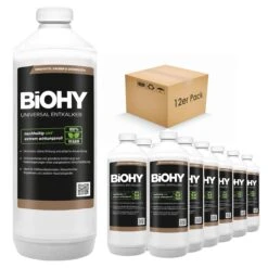 BiOHY Universal Entkalker (12x1l Flasche) | Konzentrat Für 20 Entkalkungsvorgänge Pro Flasche | Kompatibel Mit Allen Kaffeevollautomaten