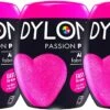 Dylon Leidenschaft Rosa Maschinenfarbstoff Aushülsen 3x350g Färben Farben