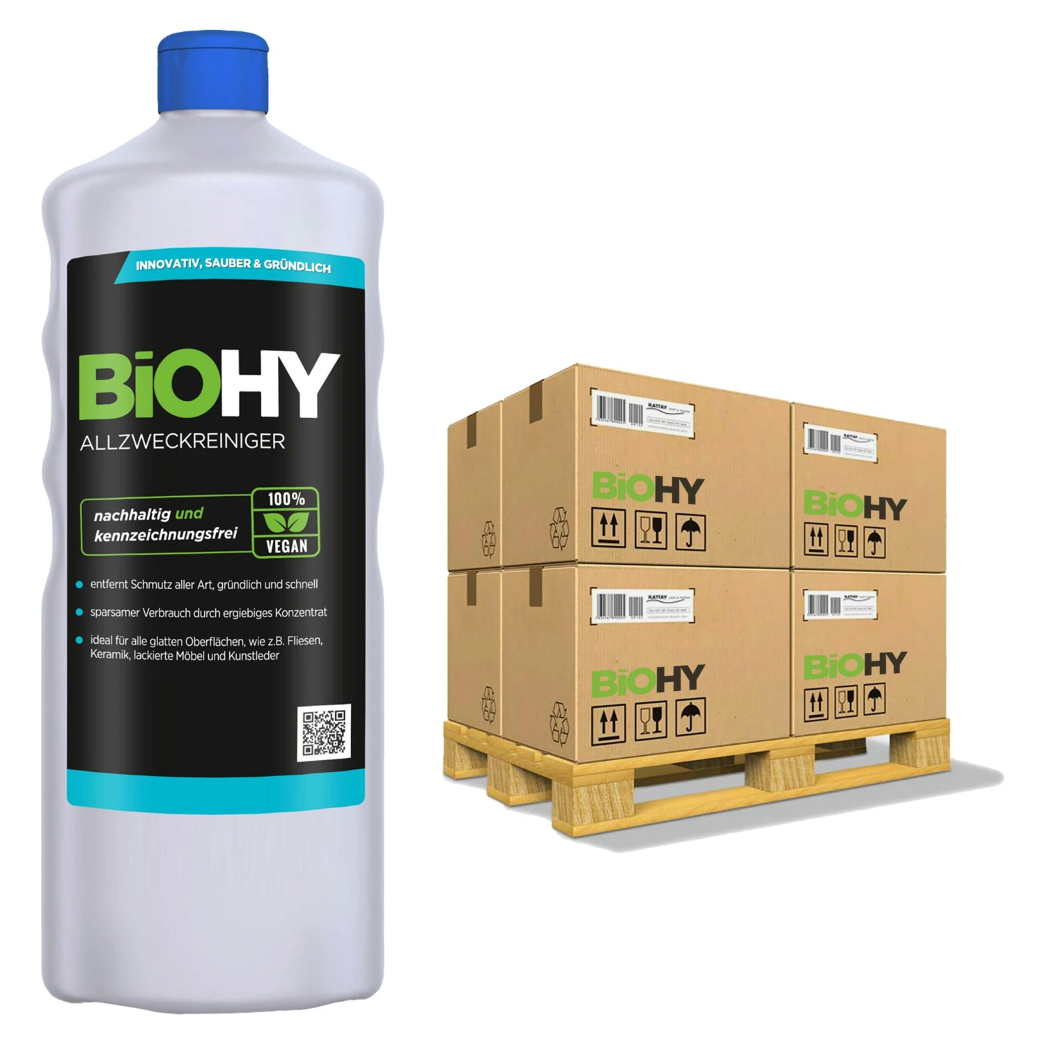 BiOHY Allzweckreiniger Konzentrat (12x1l Flasche) | Schonender Profi - Universalreiniger Für Haushalt Und Auto | Vollständig Biologisch Abbaubar 5 BiOHY Allzweckreiniger Konzentrat (12x1l Flasche) | Schonender Profi - Universalreiniger Für Haushalt Und Auto | Vollständig Biologisch Abbaubar – Bild 5