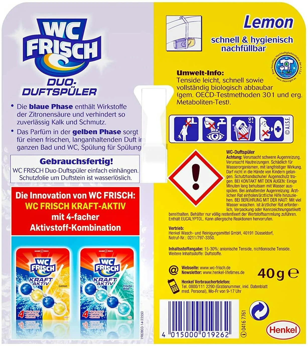 WC Frisch Duo-Duftspüler Lemon 5er Pack WC-Duftstein 1x5 Stück WC Reiniger 6 WC Frisch Duo-Duftspüler Lemon 5er Pack WC-Duftstein 1x5 Stück WC Reiniger – Bild 6