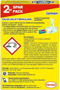 WC FRISCH Duo-Duftspüler Lemon WC-Reiniger WC-Duftstein Nachfüllpack 1x2 Stück -Laden Für Reinigungsmittel 33688907 eb51 4b2b a29d 3a907e971efd