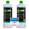 BiOHY Bodenreiniger (2x1l Flasche) | Konzentrat Für Alle Reinigungsgeräte Und Alle Hartböden | Angenehmer Geruch Und Streifenfreie Reinigung