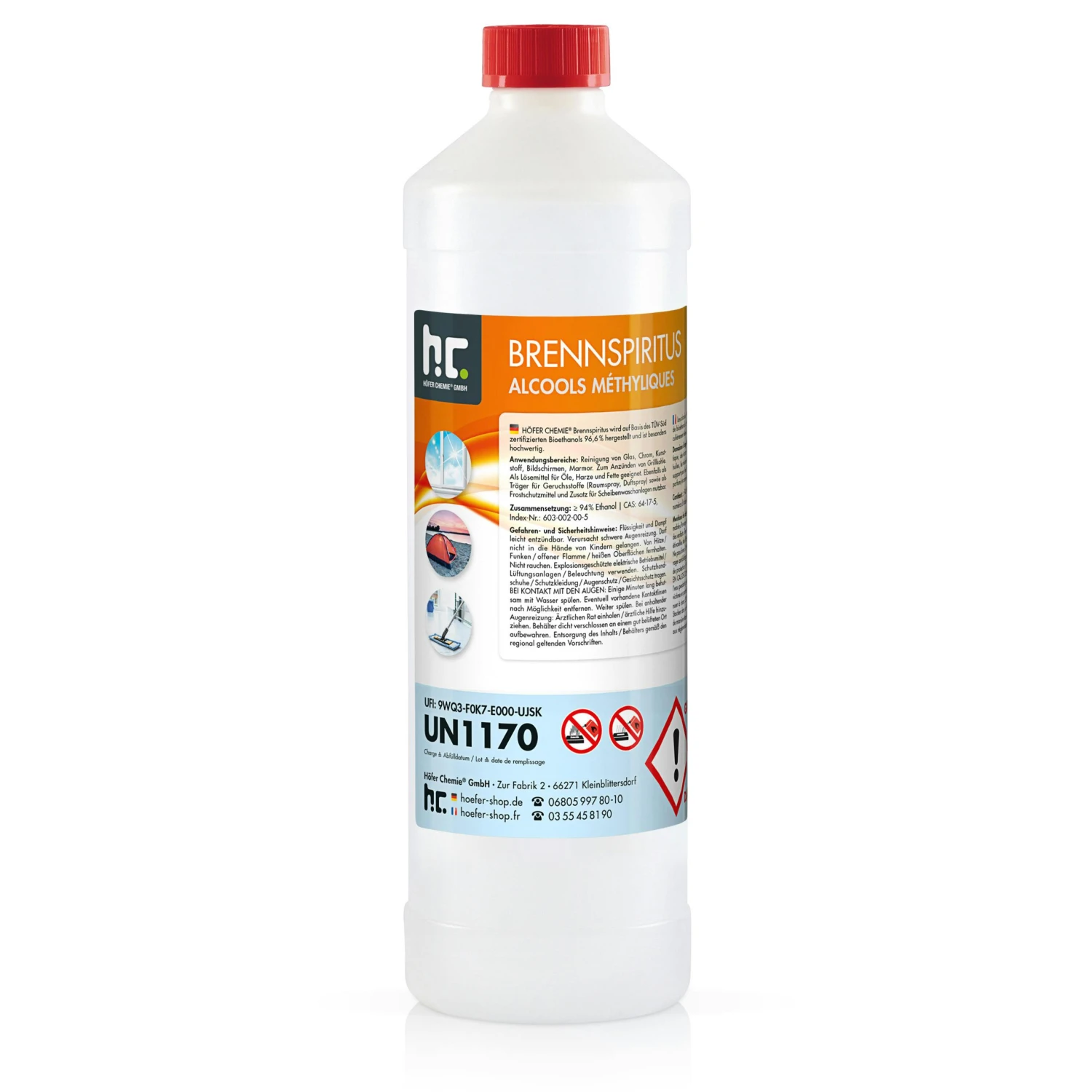 1 X 1 Liter Brennspiritus 94% 3 1 X 1 Liter Brennspiritus 94% – Bild 3