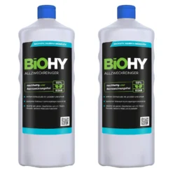 BiOHY Allzweckreiniger Konzentrat (2x1l Flasche) | Schonender Profi - Universalreiniger Für Haushalt Und Auto | Vollständig Biologisch Abbaubar