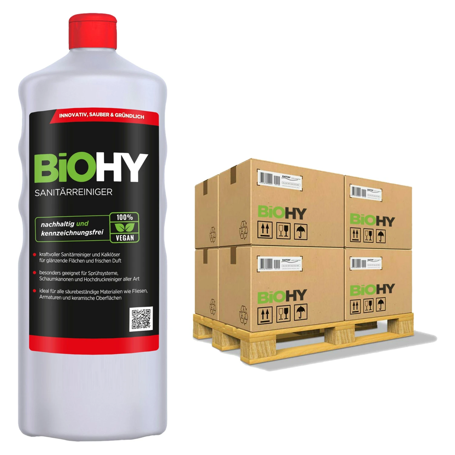 BiOHY Sanitärreiniger (12x1l Flasche) | Kalkzersetzendes Konzentrat Für Den Sanitärbereich | Badreiniger Mit Angenehme & Frischen Duft | EXTRA STARK 4 BiOHY Sanitärreiniger (12x1l Flasche) | Kalkzersetzendes Konzentrat Für Den Sanitärbereich | Badreiniger Mit Angenehme & Frischen Duft | EXTRA STARK – Bild 4