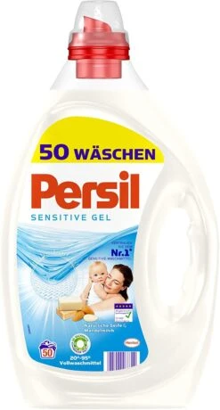 Persil Sensitive Gel Flüssigwaschmittel Waschmittel Wäsche 2x50 Waschladungen -Laden Für Reinigungsmittel 60464bf1 f6c3 4937 a40f 7c3228fe64bc