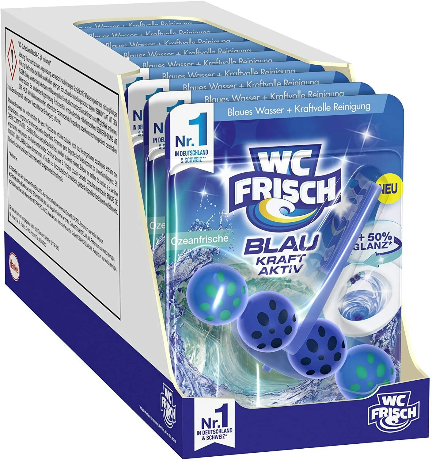 WC FRISCH Kraft Aktiv Blauspüler Ozeanfrische 3x150g WC Reiniger Reinigung 4 WC FRISCH Kraft Aktiv Blauspüler Ozeanfrische 3x150g WC Reiniger Reinigung – Bild 4