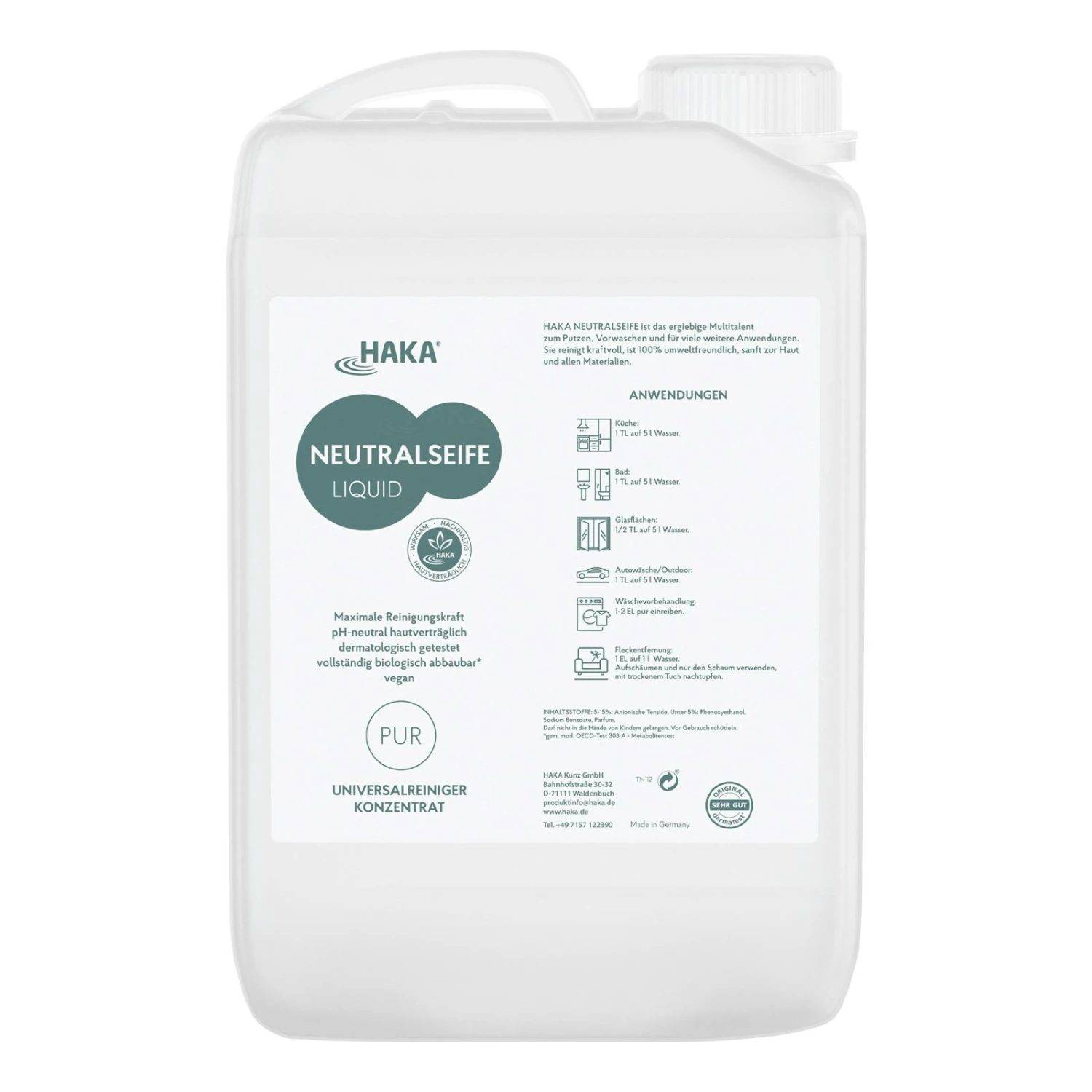 HAKA Neutralseife Liquid Pur Allzweckreiniger Für Haushalt Und Auto, 1kg 2 HAKA Neutralseife Liquid Pur Allzweckreiniger Für Haushalt Und Auto, 1kg – Bild 2