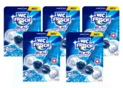 WC Frisch Kraft-Aktiv Blauspüler Chlor WC Reinigen Toilette 5x1 Stück Reiniger