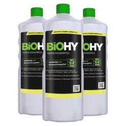 BiOHY Teppichshampoo (3x1l Flasche) | Teppichreiniger Ideal Zur Entfernung Von Hartnäckigen Flecken | SPEZIELL FÜR WASCHSAUGER ENTWICKELT