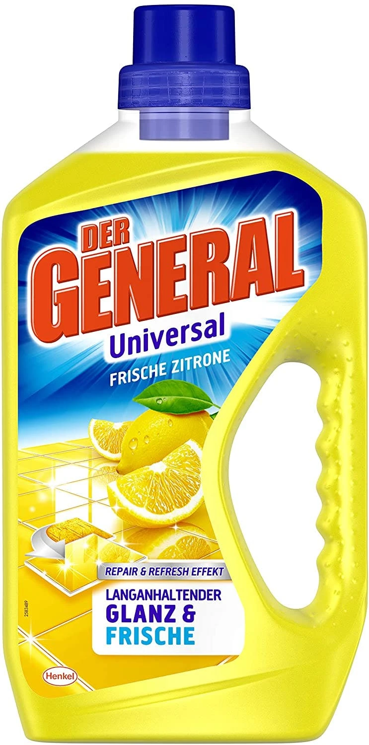 Der General Universal Frische Zitrone Allzweckreiniger 8x750 Ml Reiniger 6 Der General Universal Frische Zitrone Allzweckreiniger 8x750 Ml Reiniger – Bild 6