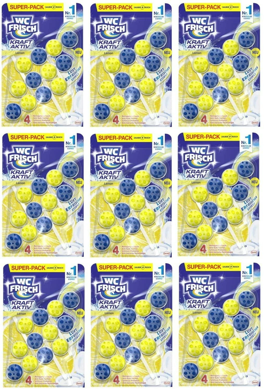WC-Frisch Kraft Aktiv Duftspüler Lemon 150g WC-Reiniger Toilettenreiniger 2 WC-Frisch Kraft Aktiv Duftspüler Lemon 150g WC-Reiniger Toilettenreiniger – Bild 2