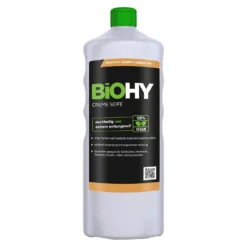 BiOHY Creme Seife (1l Flasche) | Hautschonende, Rückfettende Und Geruchsneutrale Handseife PHOSPHATFREI | Ohne Parfüm Und Farbstoffe