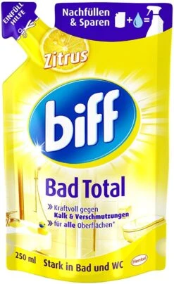 Biff Bad Total Zitrus Badreiniger Bad Reiniger Badezimmer 2x750 Ml Sprühflasche -Laden Für Reinigungsmittel 9491ac61 7a44 4e83 b0b2 fd8707ce9a23 2