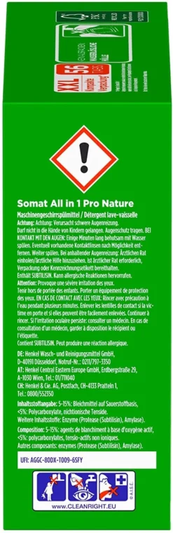 Somat All In 1 Pro Nature Spülmaschinen Tabs 56 Tabs Spülmittel Spülen Reinigung -Laden Für Reinigungsmittel 9872c98b 0dfe 495c 8ec9 4398641fc39b
