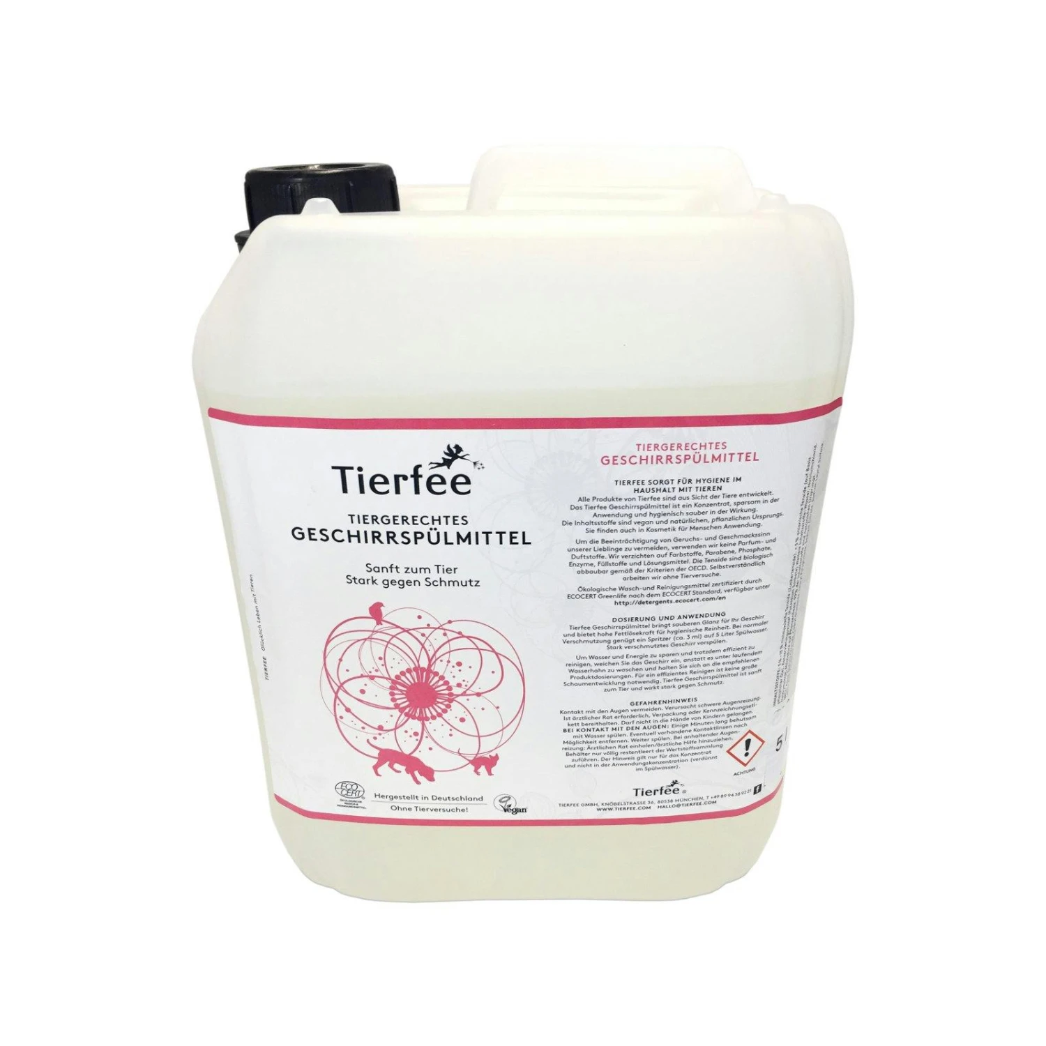 Tierfee Ökologisches Geschirrspülmittel - 5 Liter 1 Tierfee Ökologisches Geschirrspülmittel - 5 Liter