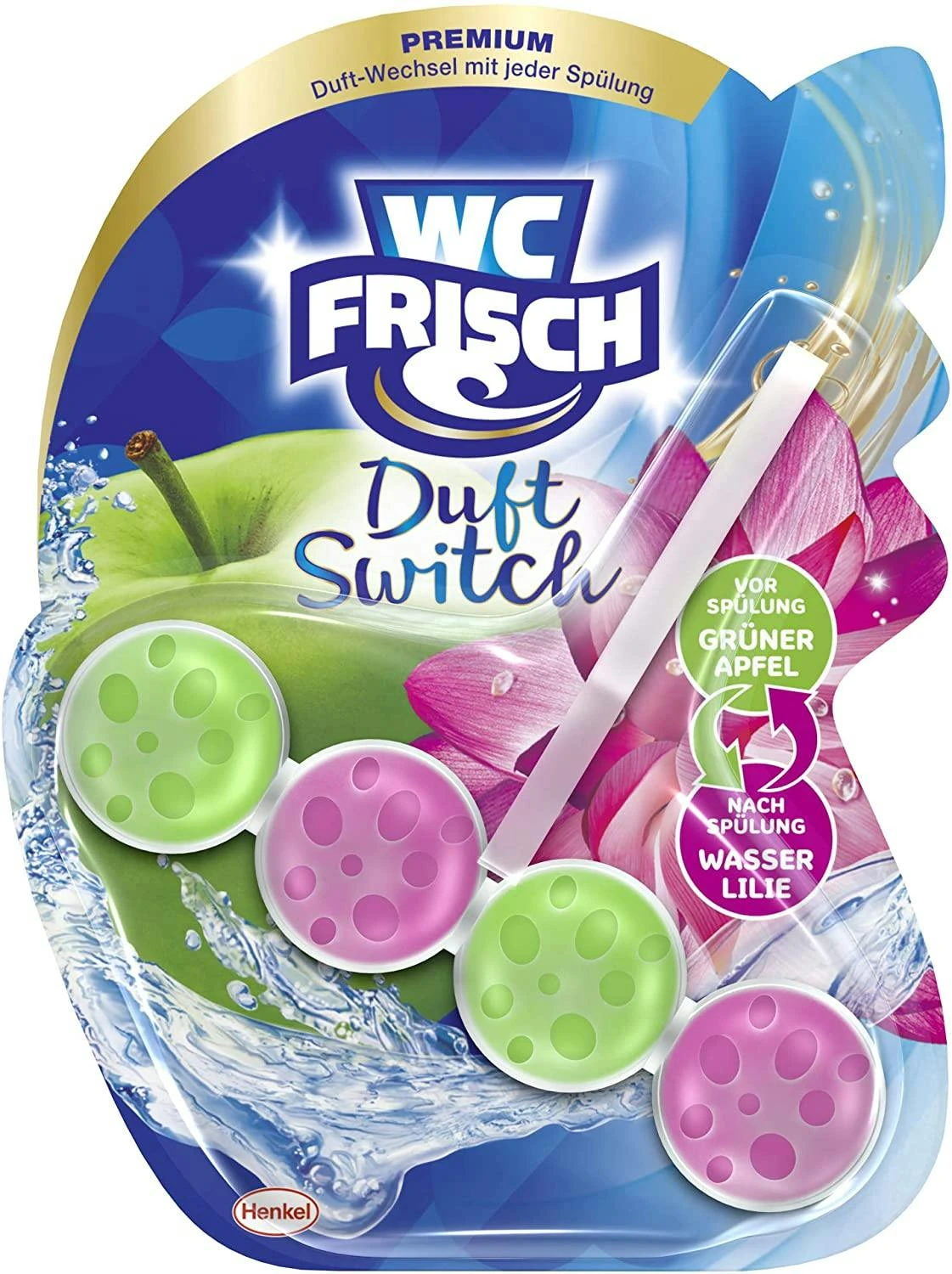 WC-Frisch Duft Switch 3er Pack Grüner Apfel & Wasserlilie 1x3 Stück WC-Reiniger 3 WC-Frisch Duft Switch 3er Pack Grüner Apfel & Wasserlilie 1x3 Stück WC-Reiniger – Bild 3