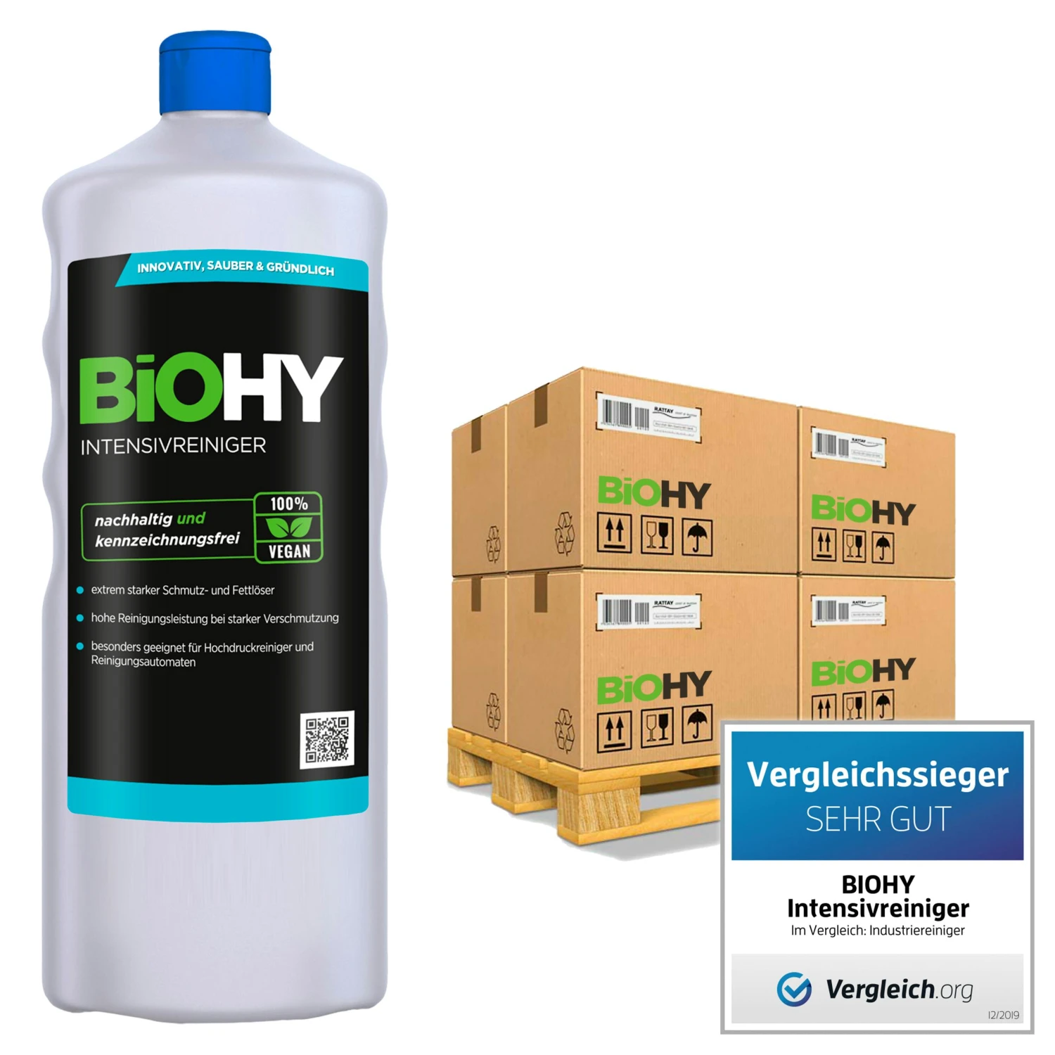 BiOHY Intensivreiniger Universal (2x1l Flasche) | Hochleistungs-INDUSTRIEREINIGER | Grundreiniger Ideal Für Hochdruckreiniger, Schaumarm 2 BiOHY Intensivreiniger Universal (2x1l Flasche) | Hochleistungs-INDUSTRIEREINIGER | Grundreiniger Ideal Für Hochdruckreiniger, Schaumarm – Bild 2