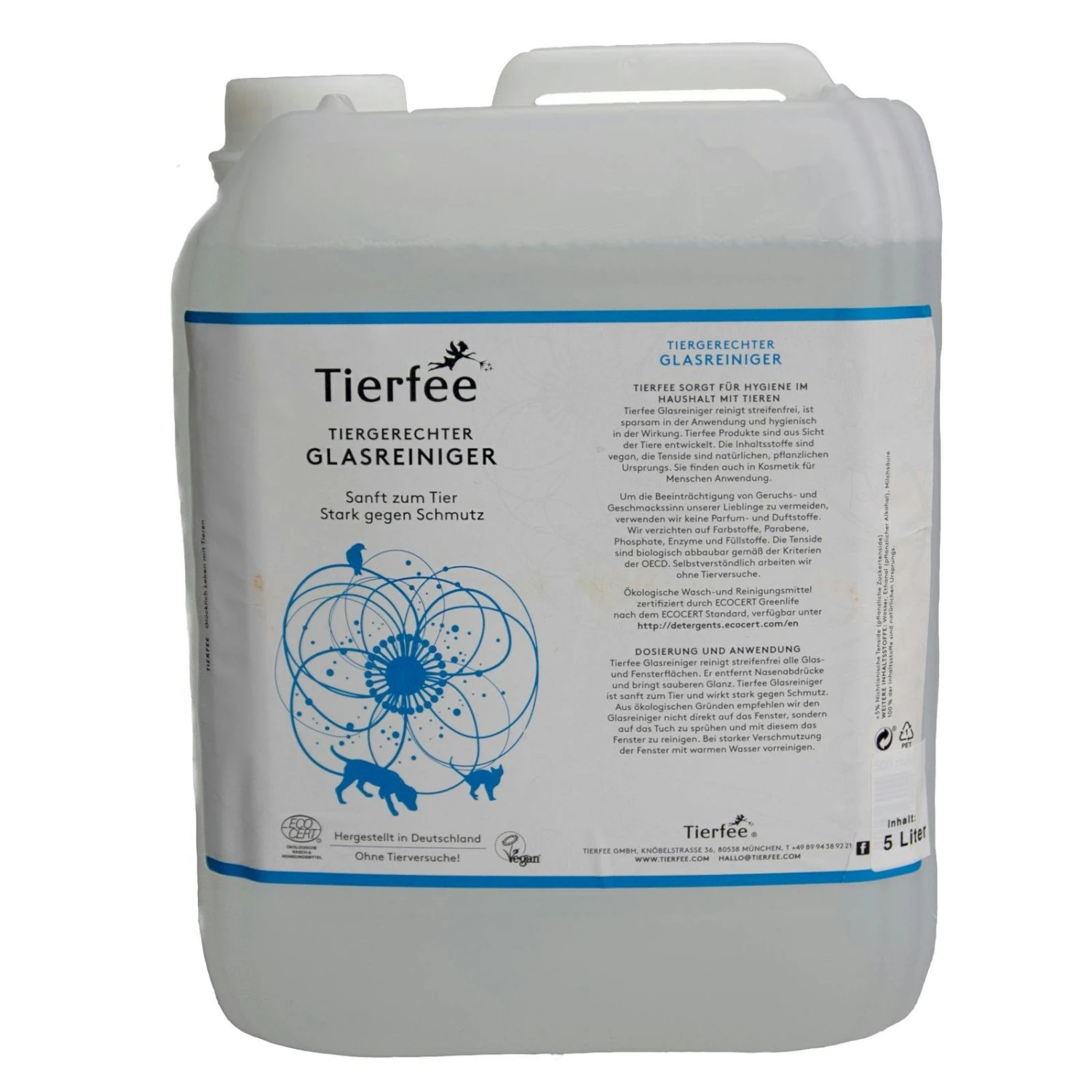 Tierfee Ökologischer Glasreiniger - 5 Liter 1 Tierfee Ökologischer Glasreiniger - 5 Liter