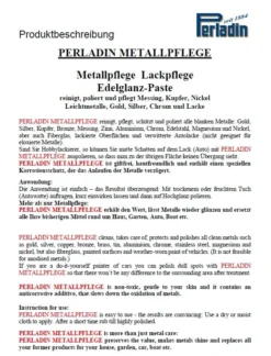 Perladin Premium Metallpflege Metallreiniger Paste EdelGlanz Tube 50ml Edelstahlpflege Reiniger -Laden Für Reinigungsmittel dfa07ef3 f877 4741 9624 b635f516b6cf 1