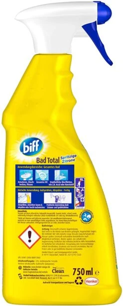 Biff Bad Total Zitrus Badreiniger 750ml Sprühflasche Reiniger Reinigungsmittel -Laden Für Reinigungsmittel eef71411 3f6d 4835 a0c5 6260b58b353d