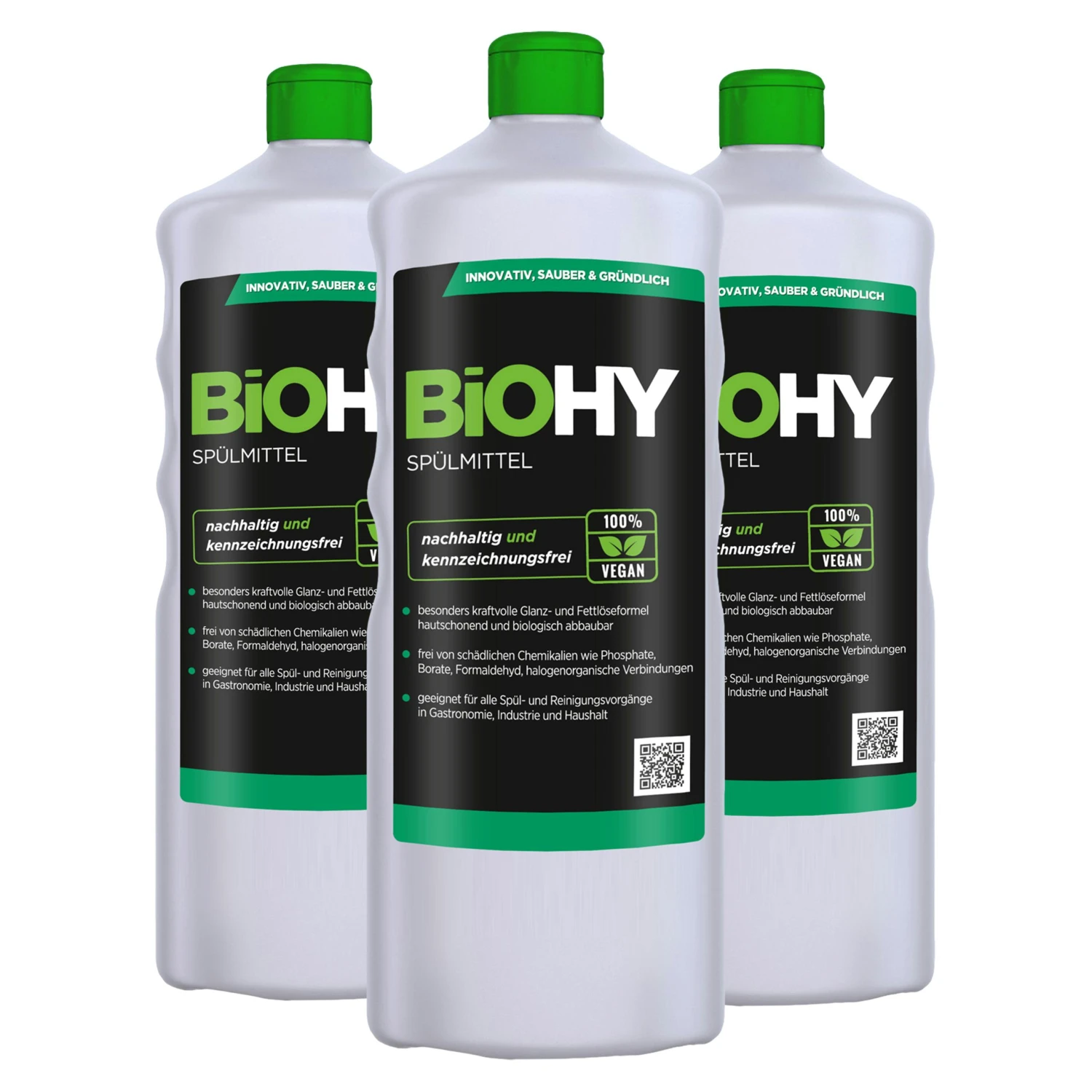 BiOHY Spülmittel (9x1l Flasche) | Frei Von Schädlichen Chemikalien & Biologisch Abbaubar | Glanz- & Fettlöseformel 4 BiOHY Spülmittel (9x1l Flasche) | Frei Von Schädlichen Chemikalien & Biologisch Abbaubar | Glanz- & Fettlöseformel – Bild 4